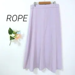 01 ロペ フレア ロング スカート ゴムウエスト カジュアル 裏地 薄手