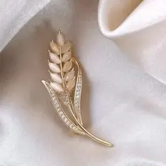 麦 ブローチ ゴールド パール調 入学式 卒業式 フォーマル 上品