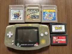 ゲームボーイアドバンス クリア マリオbros.バージョン とカセット5本セット