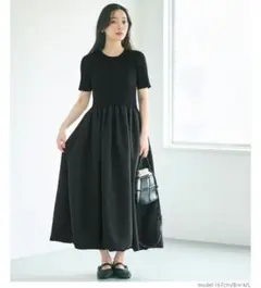 coca バルーンニットワンピース　ブラック