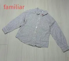 familiar ファミリア チェックシャツ 120 車 刺繍