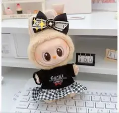 ◎ブラックコーデ◎カットソー&チェックSK&リボンアクセサリー