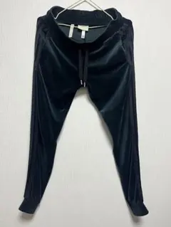 adidasオリジナルス　ベロア　ブラック ジョガーパンツ L