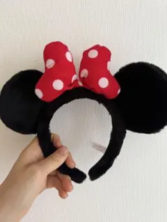 ミニーマウス カチューシャ 耳付き
