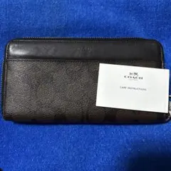 COACH ブラウンレザー長財布