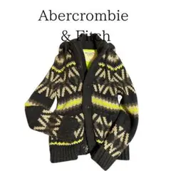 【美品】Abercrombi＆Fitch　アバクロ　ローゲージフーディジャケット