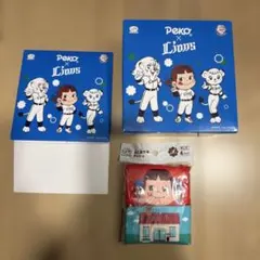 西武ライオンズ 不二家 ペコちゃん コラボ 箱・ティッシュセット