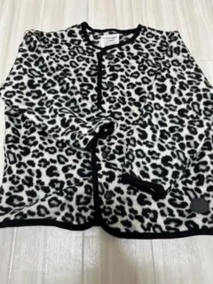 ヒョウ柄 フリースジャケット M (110-120)