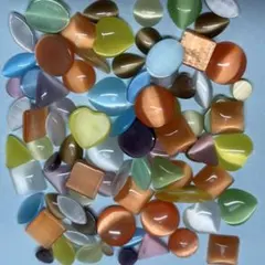 ガラスキャッツアイパーツmix80個