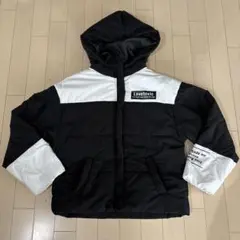 Lovetoxic フード付き中綿コート Mサイズ 黒・白　150サイズ