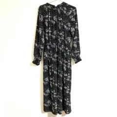 COCA 花柄　ロングワンピース　ブラック