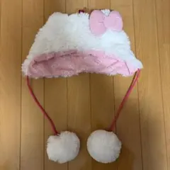 Hello Kitty ファー帽子 ポンポン付き