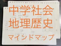 受験対策　中学社会　マインドマップ　地理歴史　10/9出品