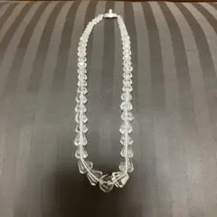 クリスタル 多面体カット ネックレス　白水晶