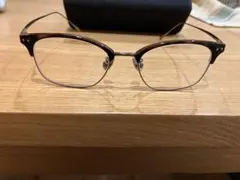 ジンズ JINS メガネ ブラウン コンビネーションフレーム 度入り 美品