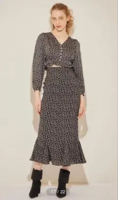 再値下げ 美品 DEICY ヴィンテージリボン フラワーブラウス & スカート