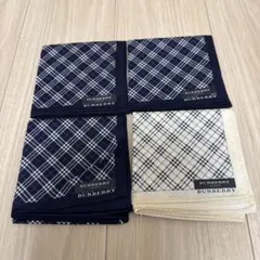 BURBERRY チェック柄ハンカチ 4枚セット
