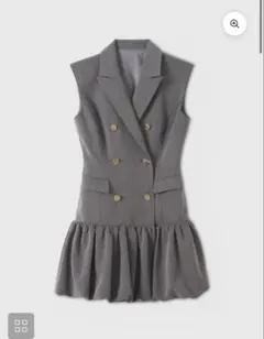 最終値下げ イロン yilon CLASSIC GILET DRESS グレー - メルカリ