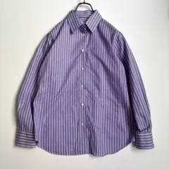 高級】Carlo Riva カルロリーバ シャツ コットン ストライプ 青 - メルカリ