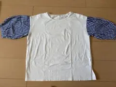 In this life 半袖Tシャツ ホワイト/チェック柄のサムネイル
