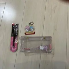 LOVEZZ 透明ポーチ・ペン・キーホルダーセット