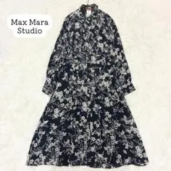 MARIHA（36）少女の祈りのドレス 花柄 ブラック フレアワンピース