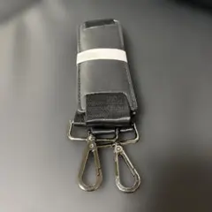 訳あり新品 説明必読 バッグ ショルダーストラップ パッド付 ブラックxシルバー