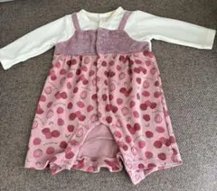 いちご柄ロンパース 70cm