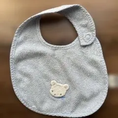 familiar ファミリア　水色 スタイ クマ刺繍