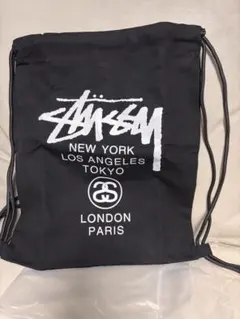 STUSSY リュックサック キャンバスバッグ ブラック【24時間以内発送】新品