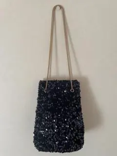 ユナイテッドアローズ Odette e Odile黒スパンコールショルダーバッグ