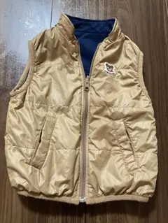 【ミキハウス】リバーシブルベスト 100 男の子 ダウンベスト アウター