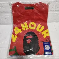 アベイシングエイプ 24HOUR TELEVISION Sサイズ レッド