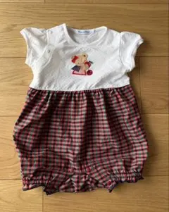 【現行品】familiar 袖付ロンパス ファミリア ロンパース 70