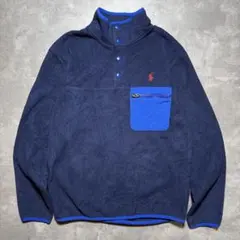 u*0様 ポロラルフローレン ネイビースナップTフリースジャケット Sサイズ P