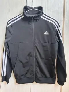adidas ジャージ 上 150 黒 三本ライン キッズ トラックジャケット
