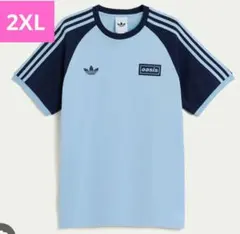正規品 2XL adidas × oasis Tシャツ 新品 タグ付き ブルー