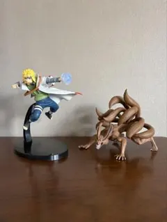ナルトフィギュア　ミナト72と九尾のフィギュア二つ