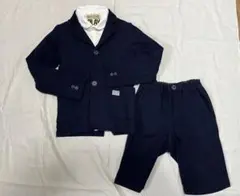 キッズJUNKSTORE 130サイズセレモニースーツ3点セットネイビー130