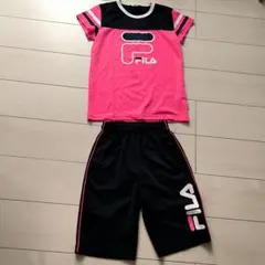FILA 半ズボン Tシャツ セット ピンク/黒