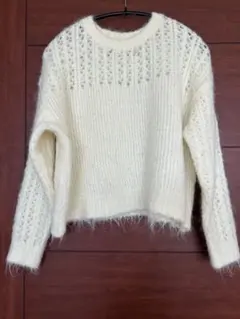 美品　grove ニット　M ホワイト系