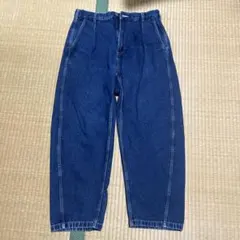 GU デニムパンツ カーブタックパンツ M インディゴ メンズ