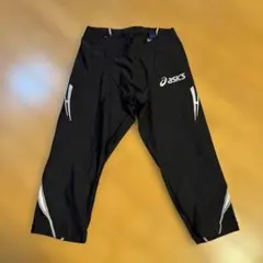 asics ランニングパンツ ブラック/レッド　　Ｍサイズ