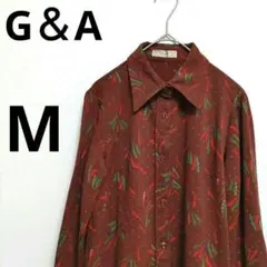 G＆A GLORIA グロリア　シャツ　ヴィンテージ　総柄　M　レトロ