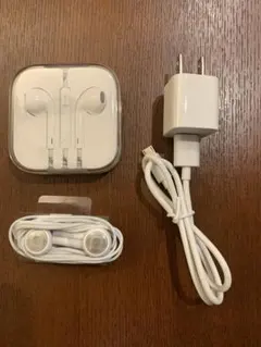 5/4迄⭐︎Apple 純正品⭐︎ イヤホン2つ(イヤホンジャック）充電器&コード