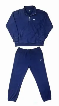 【レア】STUSSY◇紫 ロゴ刺繍 ハーフジップ フリース 3017011683280380_01_6318.jpeg