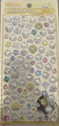 ボンボンドロップシール ミニ しずくちゃん みるみるちゃん