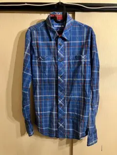 adidas skateboarding チェック シャツ