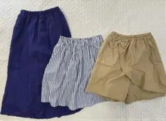 女の子スカート.パンツ 3着セット130.140