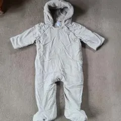 babyGAP フリースロンパース フード付き グレー80